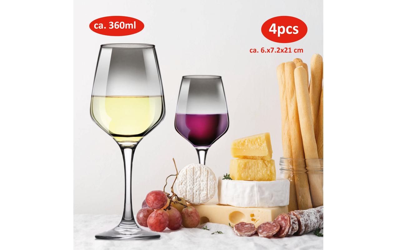 alpina Weissweinglas Rauch 350 ml, 4 Stück, Transparent