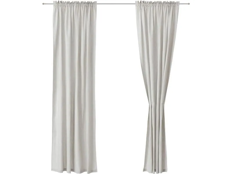 Urbanara Vorhang Solana, Hellgrau, 140 x 245 cm Urbanara Vorhang Solana, Hellgrau, 140 x 245 cm