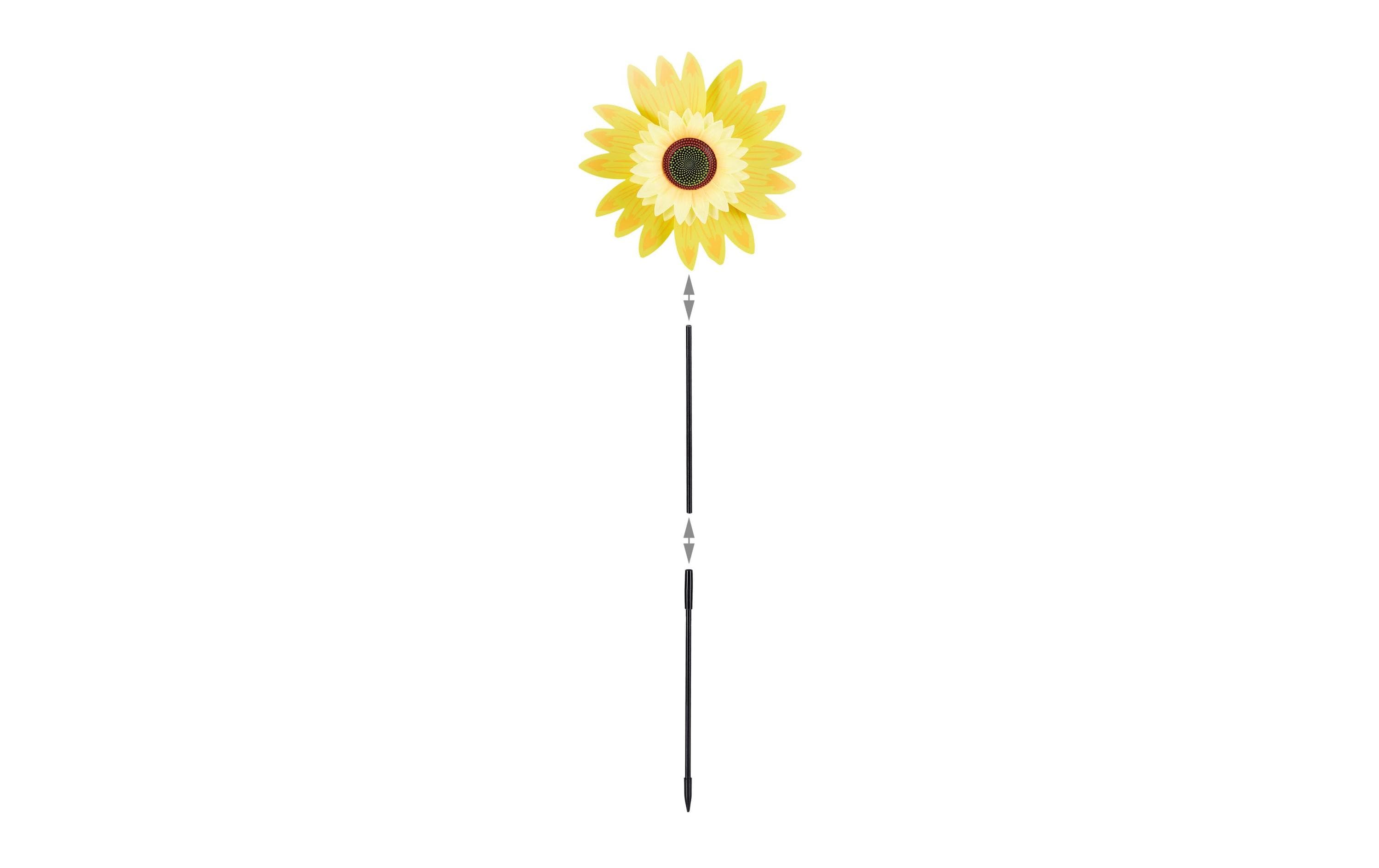 relaxdays Windrad Sonnenblume 70 cm