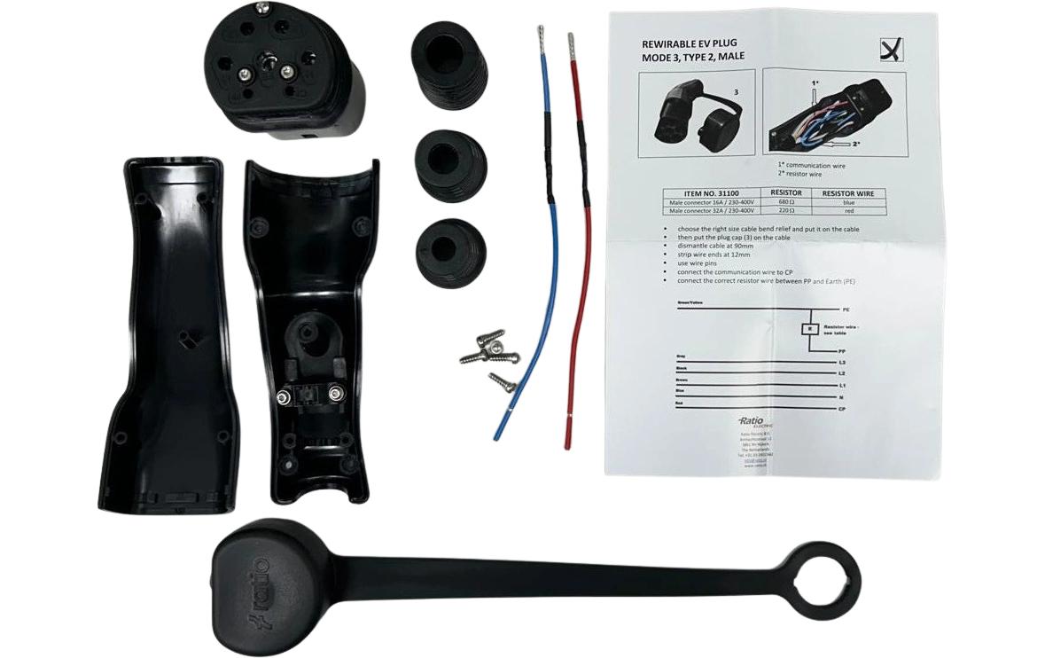 Elektroscout Steckeraufsatz Typ 2 Stecker 16A/32A