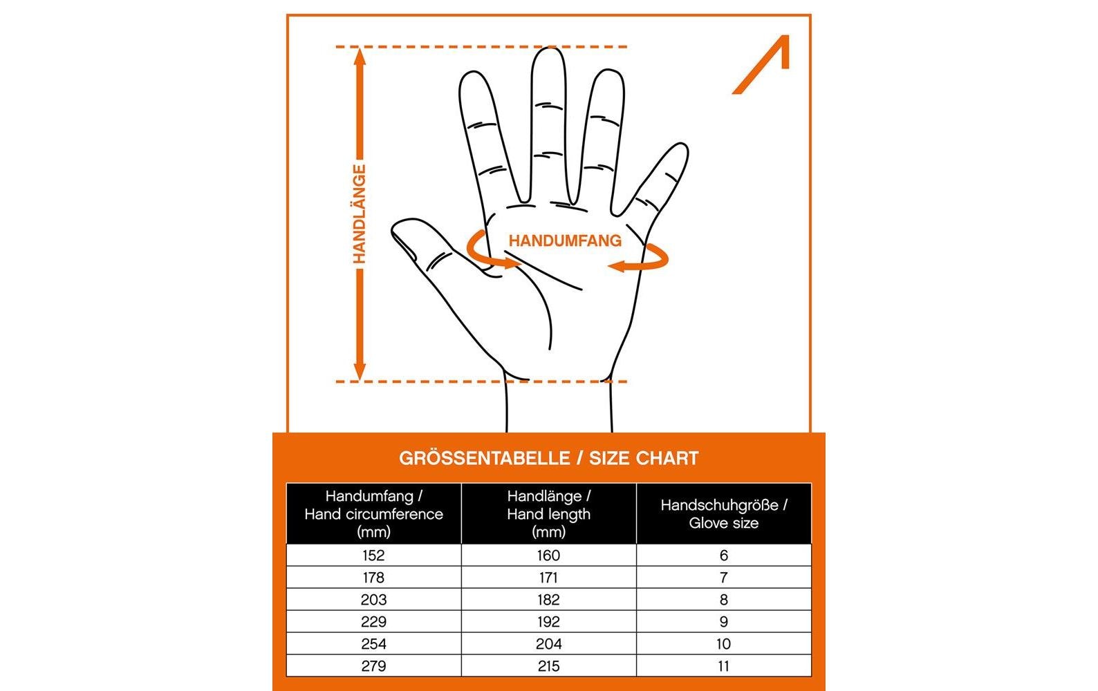 ACE Arbeitshandschuh HydroGrip 2 Paar 11 Grösse: XXL, Orange