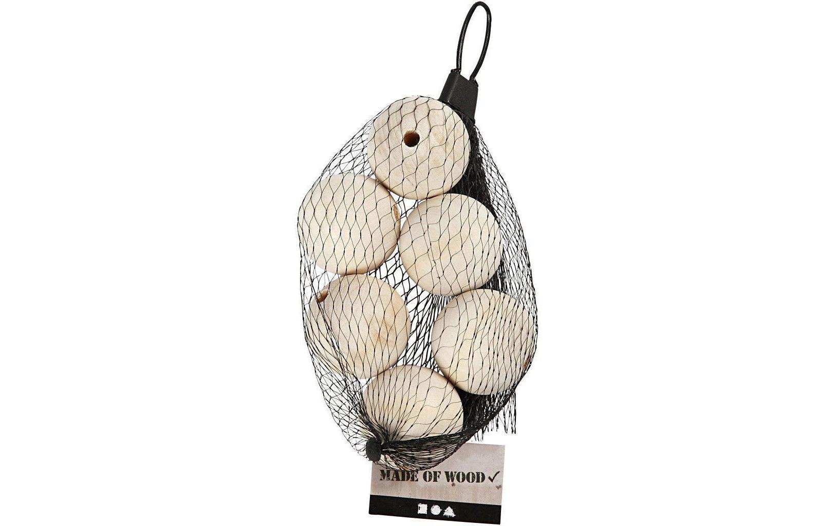 Creativ Company Holzperlen D: 40 mm Lochgrösse: 7 mm Creativ Company Holzperlen D: 40 mm Lochgrösse: 7 mm