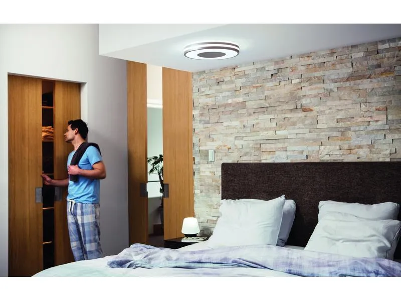 Philips Hue White Amb. Being Deckenleuchte silber 2400 lm + Dimmer