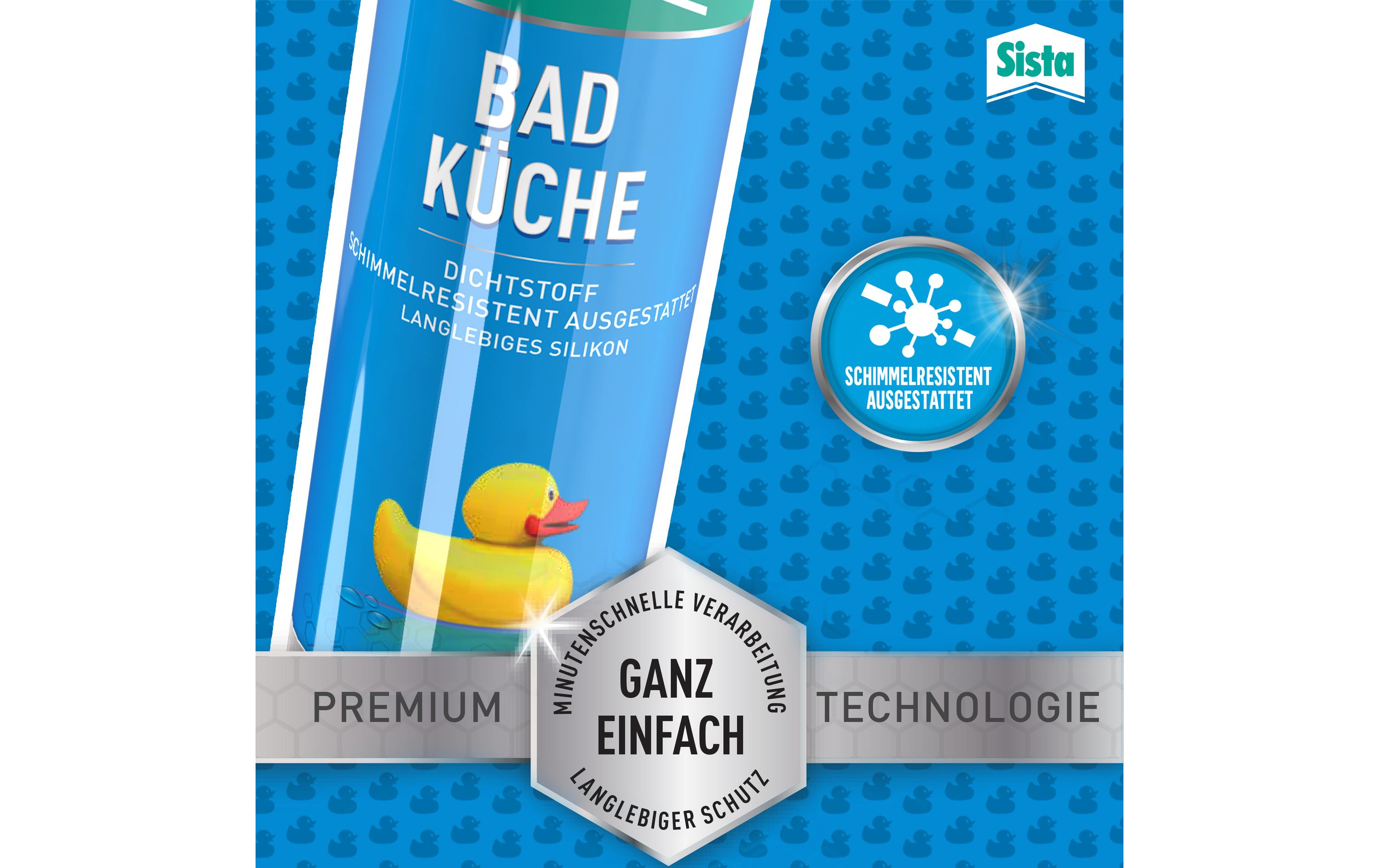 Sista Dichtmasse Bad & Küche 280 ml, Grau