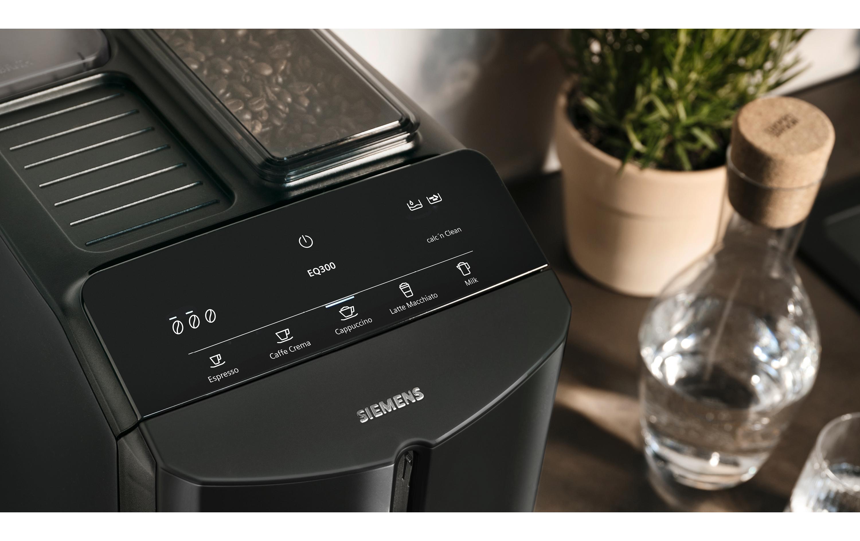 Siemens Kaffeevollautomat EQ300 Klavierlack schwarz TF301E19 Siemens Kaffeevollautomat EQ300 Klavierlack schwarz TF301E19
