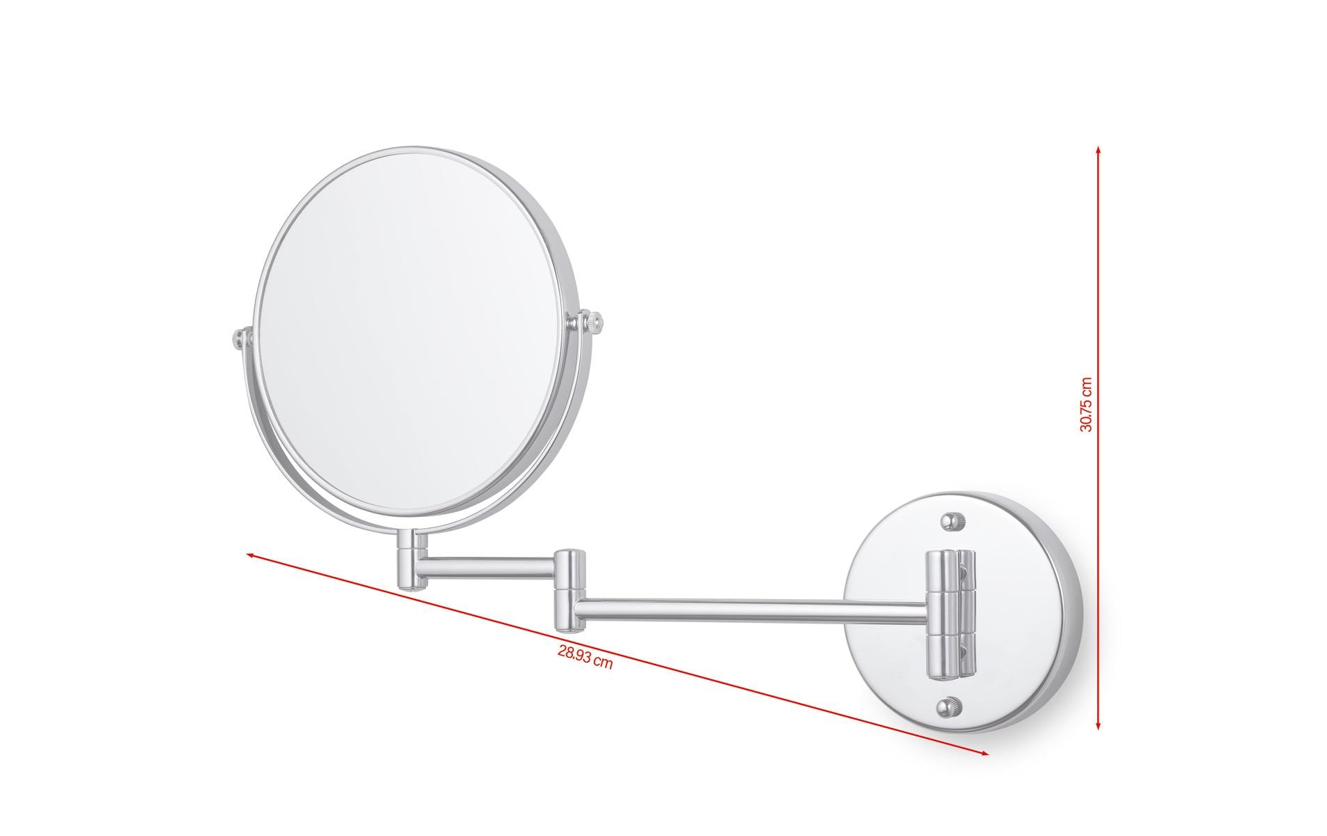 tesa Kosmetikspiegel Visioon, schwenkbar Silber