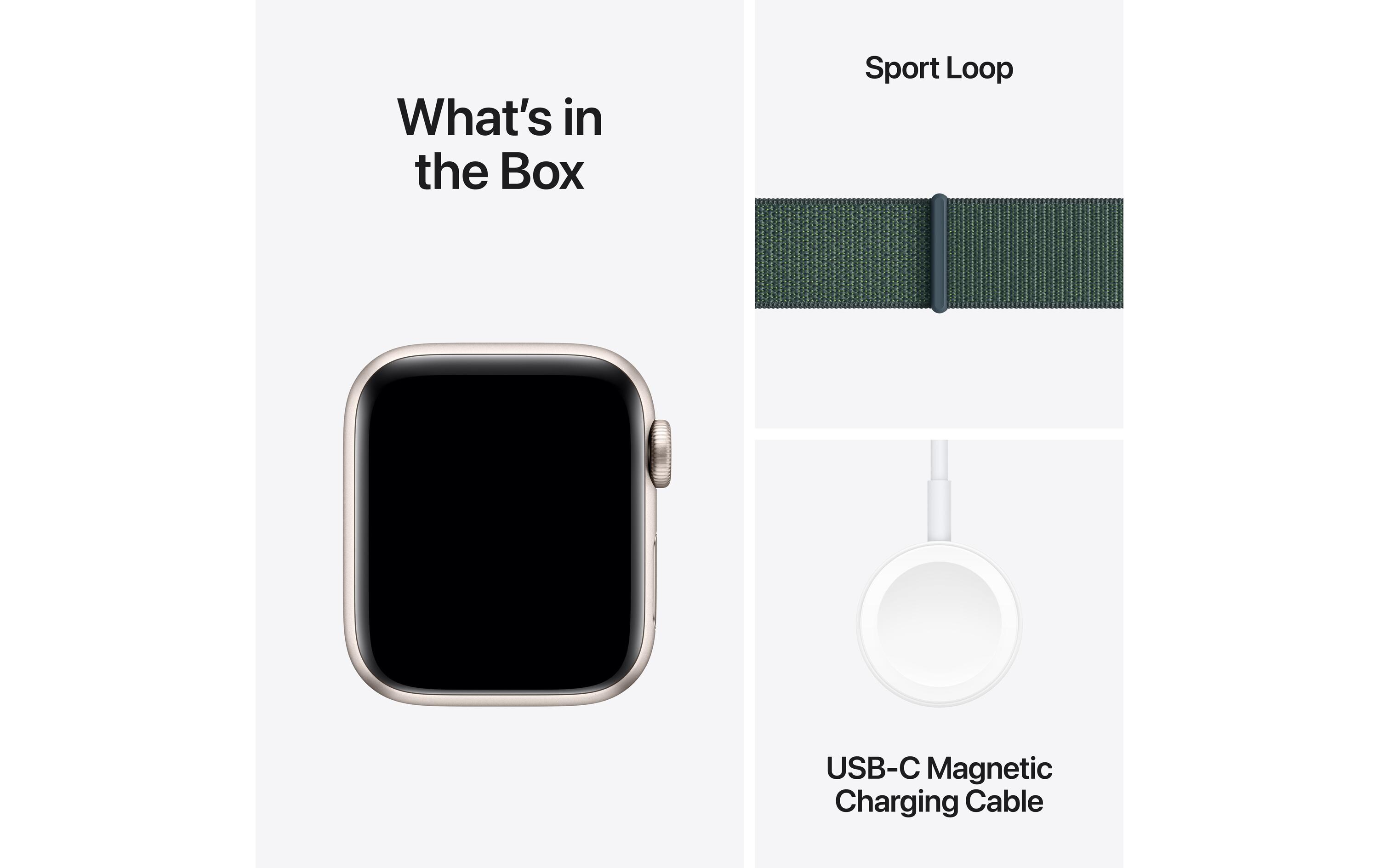 Apple Watch SE 2024 40 mm LTE Starlight Alu Loop Lake Green