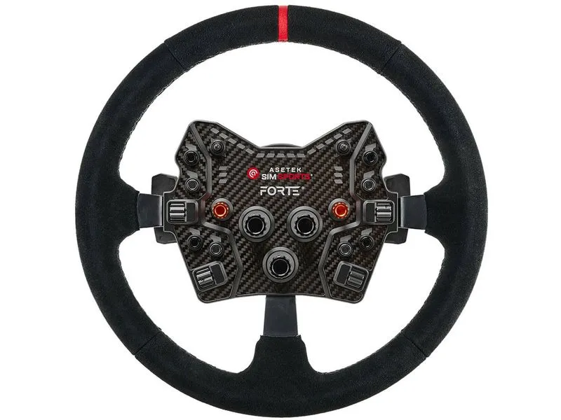 Asetek Racing GT Rim Curved Wildleder, Schwarz, 340 mm