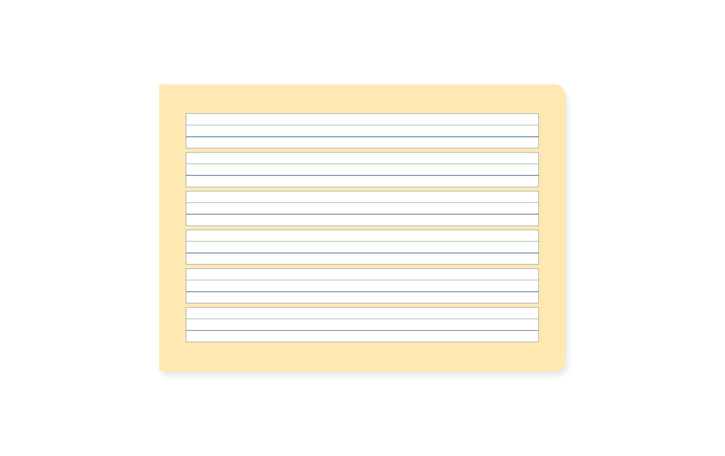 Formati S.3 A5 quer, Liniert, Gelb Formati S.3 A5 quer, Liniert, Gelb