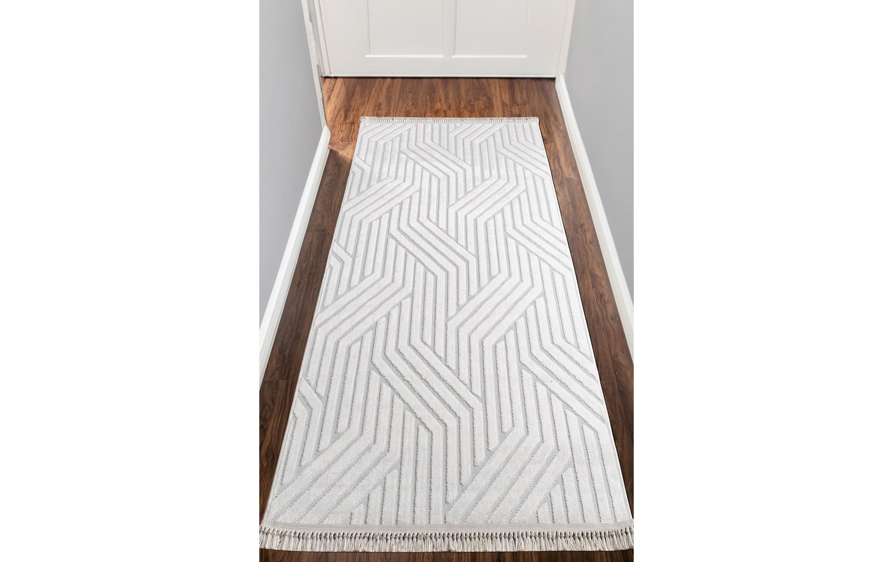 Conceptum Hypnose Teppich Sosa 9001 80 cm x 200 cm, Weiss