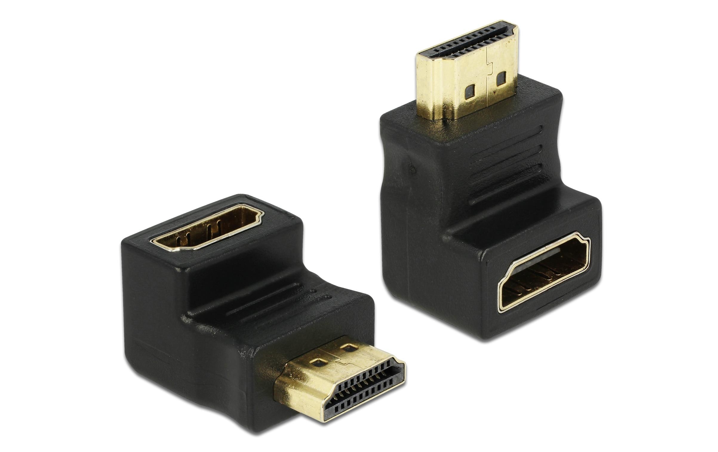 Delock Adapter 90° unten gewinkelt HDMI - HDMI