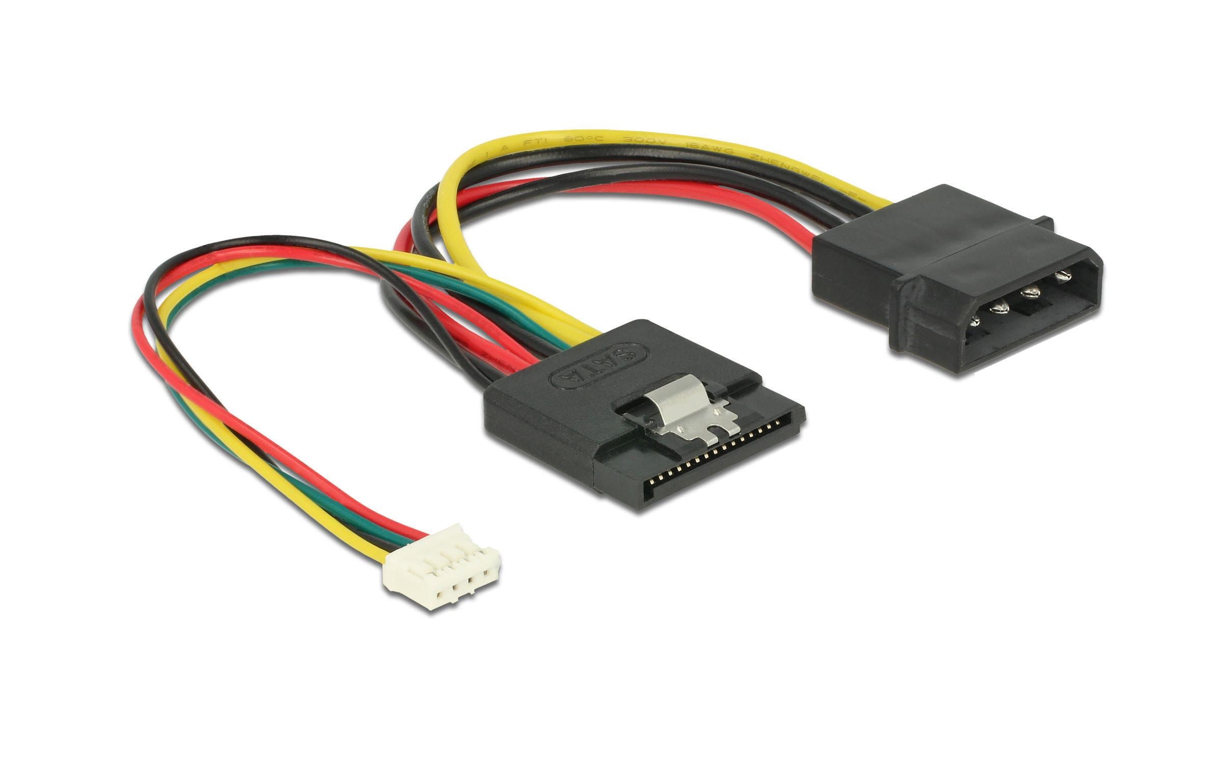 Delock Stromadapter Molex – SATA Power & 4Pin Power 15 cm Delock Stromadapter Molex – SATA Power & 4Pin Power 15 cm