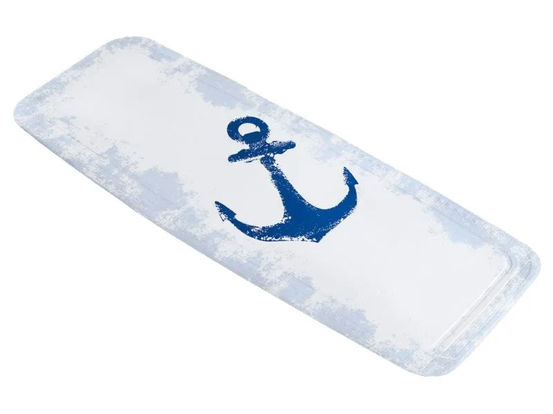 Kleine Wolke Badewanneneinlage Anchor 36 x 92 cm, Blau/Weiss