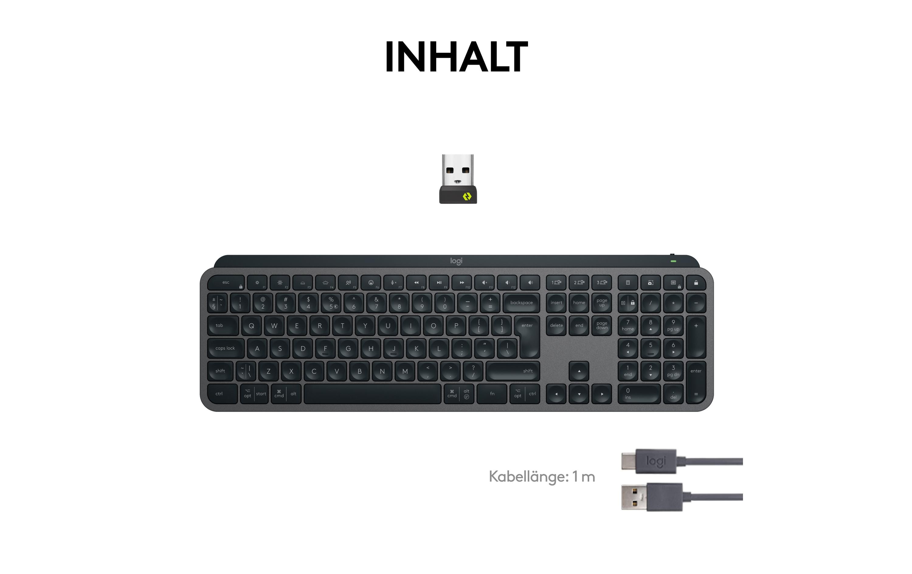 Logitech Tastatur MX Keys S Plus CH-Layout mit Handgelenkauflage Logitech Tastatur MX Keys S Plus CH-Layout mit Handgelenkauflage