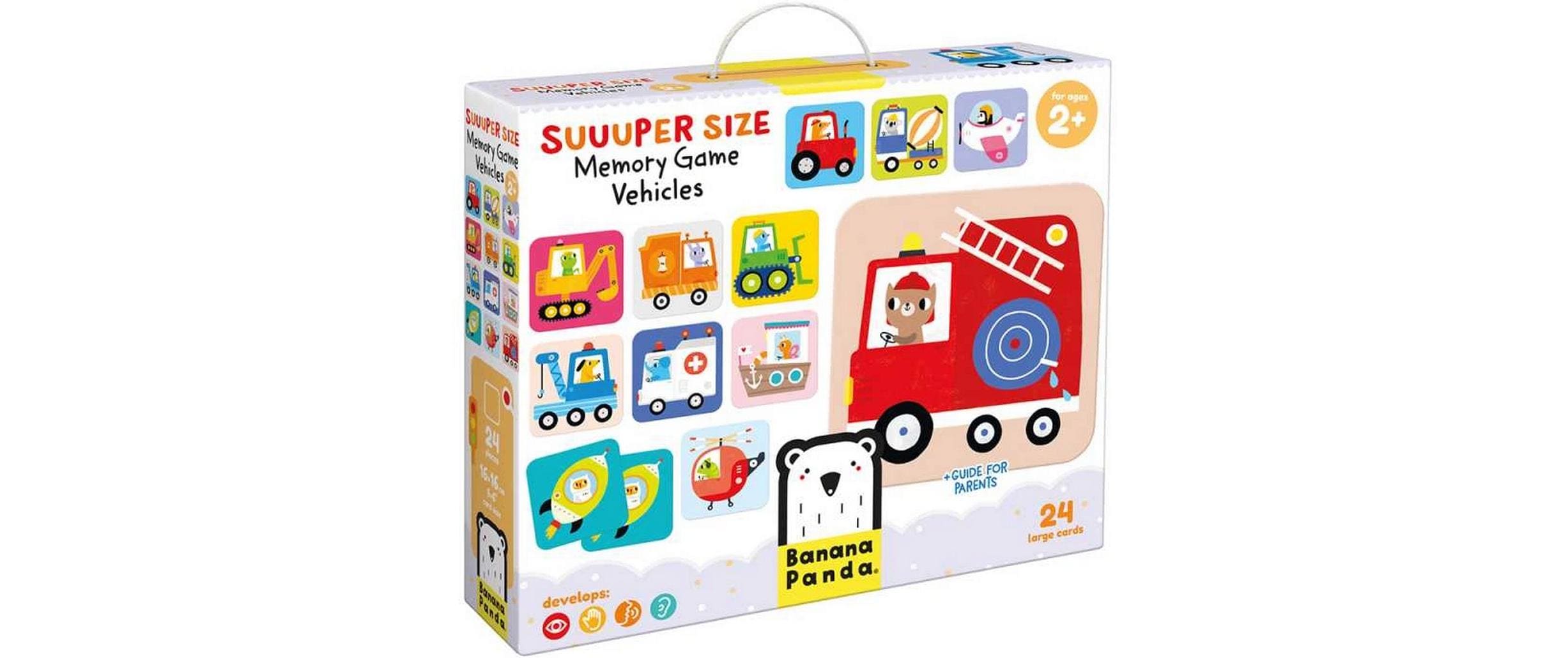 Banana Panda Memo-Spiel Suuuper Size Fahrzeuge