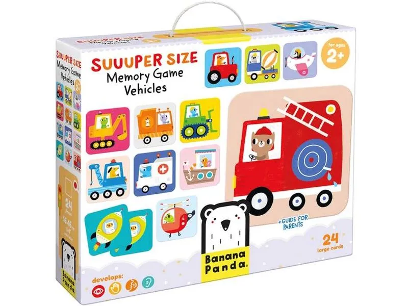 Banana Panda Memo-Spiel Suuuper Size Fahrzeuge Banana Panda Memo-Spiel Suuuper Size Fahrzeuge