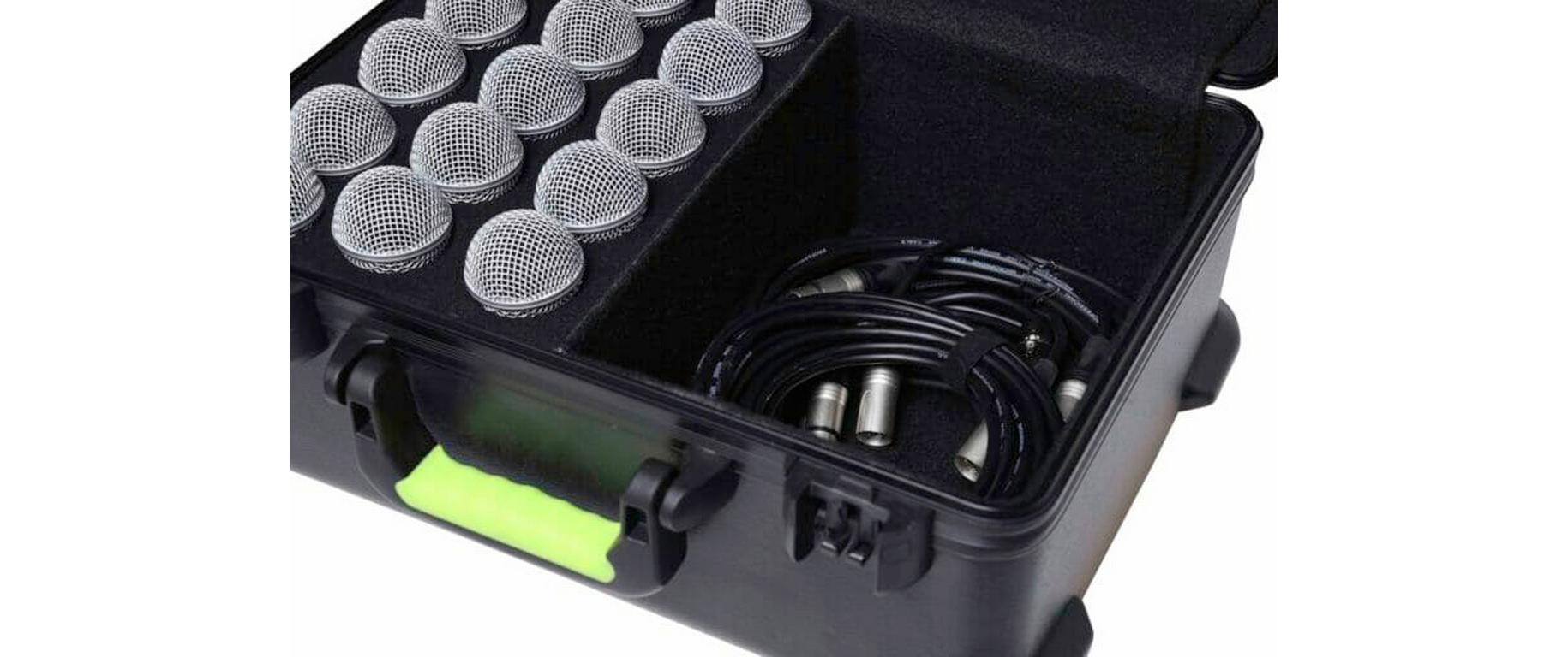 Gator Koffer für 15 Shure Mikrofone