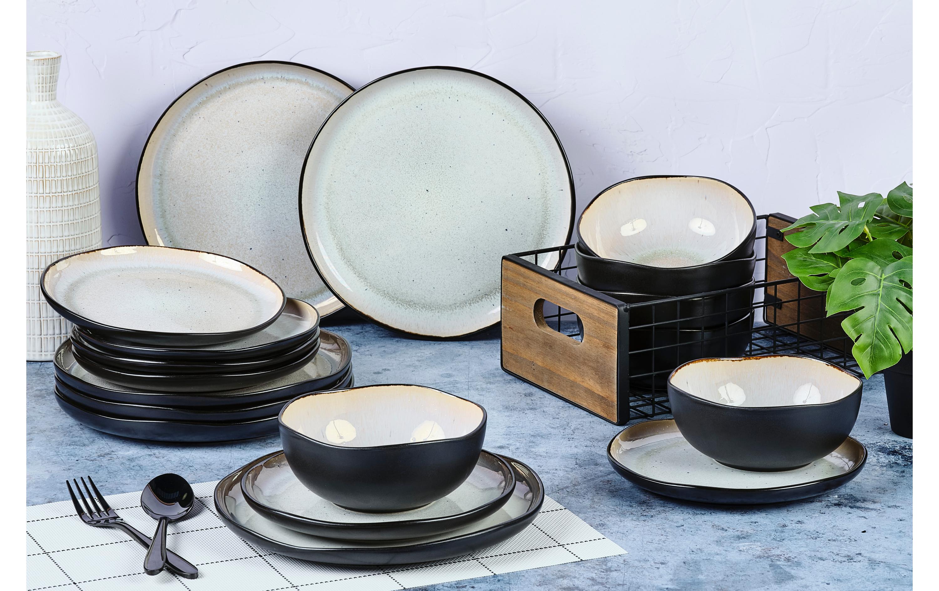 Björn Speise-Service Iris Elfenbeinweiss, 18-teilig