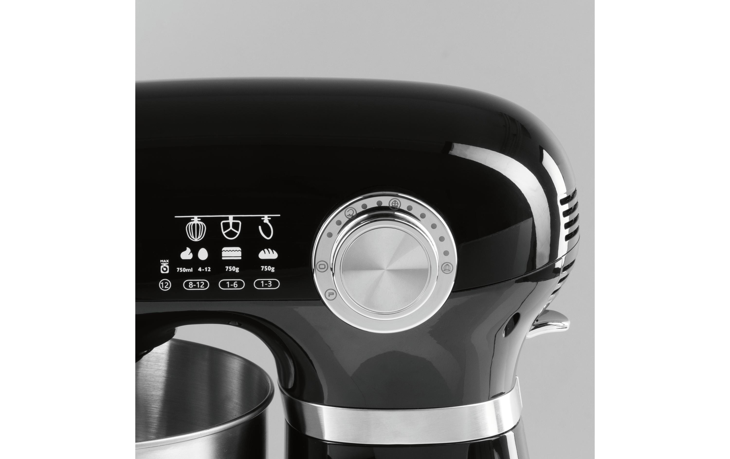 GOURMETmaxx Küchenmaschine Schwarz