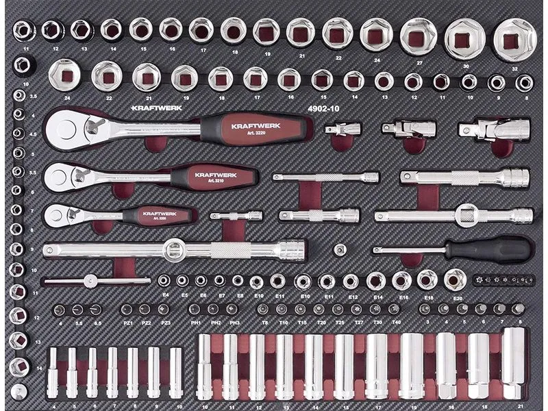 Kraftwerk Steckschlüssel-Set mit Ergokraft, 125-teilig Kraftwerk Steckschlüssel-Set mit Ergokraft, 125-teilig