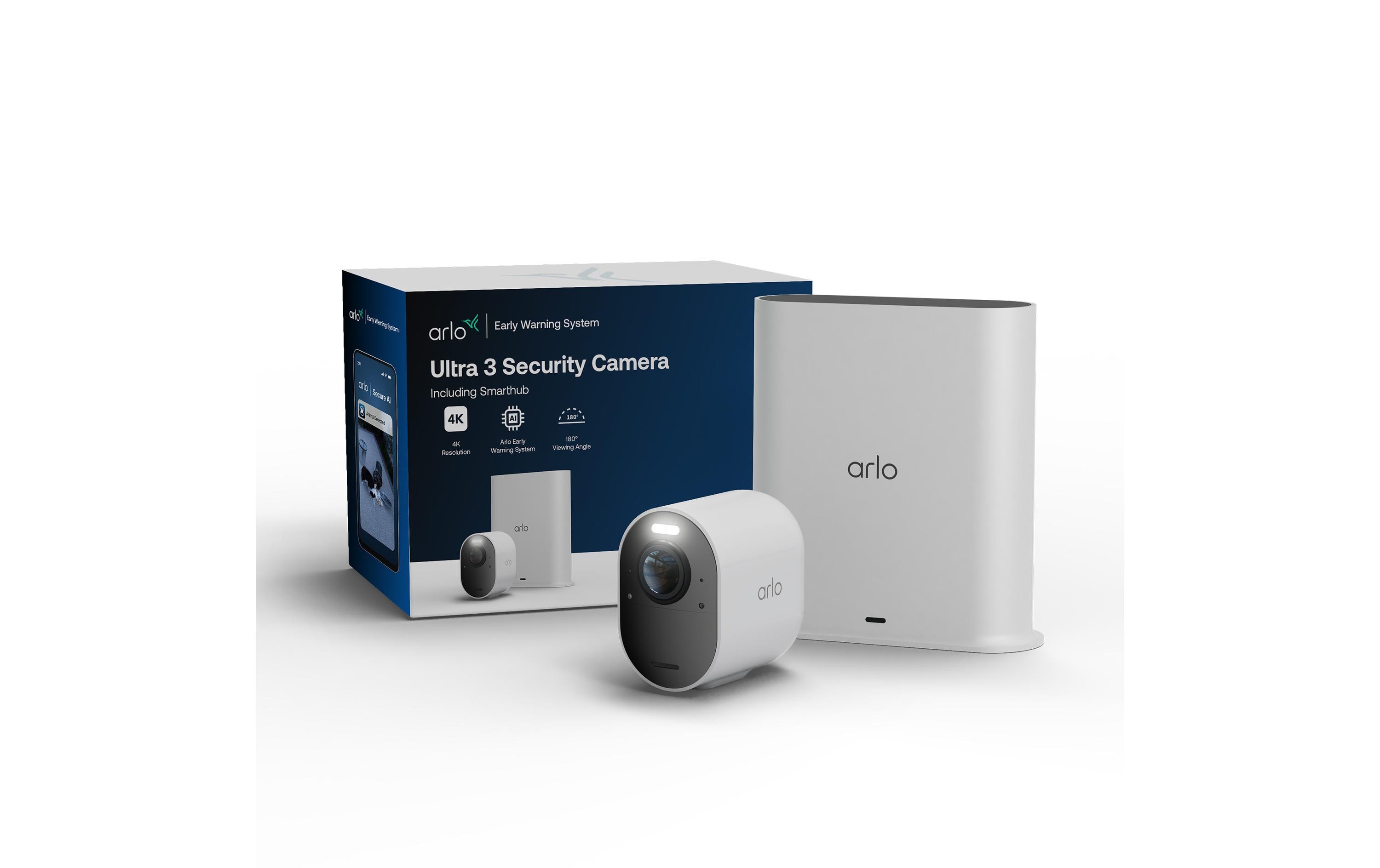Arlo Überwachungsset Ultra 3 4K UHD & Smarthub 1 Stück