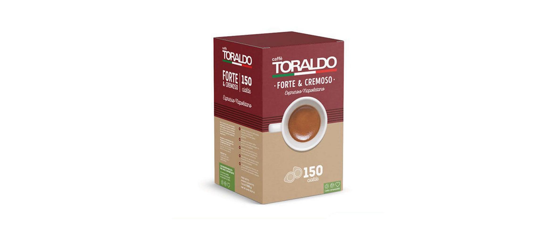 Caffè Toraldo Kaffeepads ESE Pads Forte e Cremoso 150 Stück