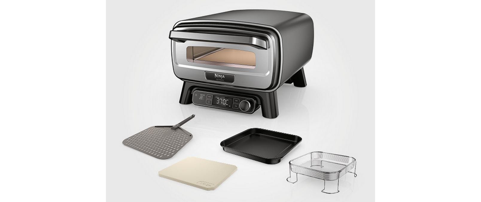 Ninja Outdoor-Elektro-Pizzaofen und Heissluftfritteuse MO201EU