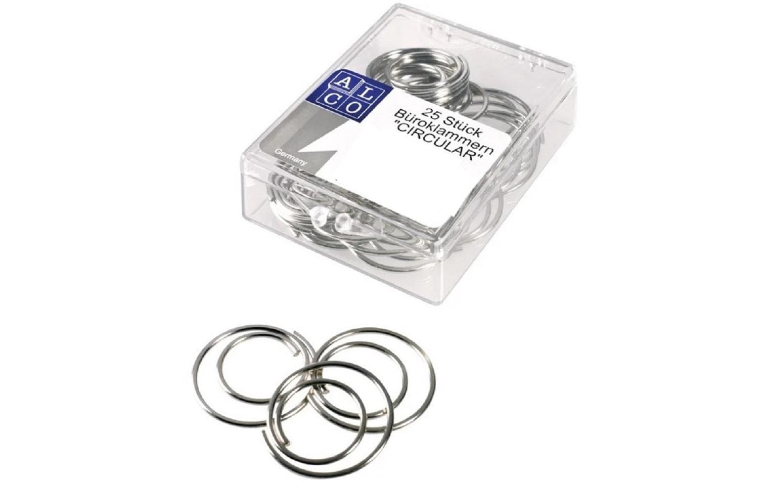 Alco Büroklammer Spirale, verzinkt, 25 mm, 25 Stück Alco Büroklammer Spirale, verzinkt, 25 mm, 25 Stück
