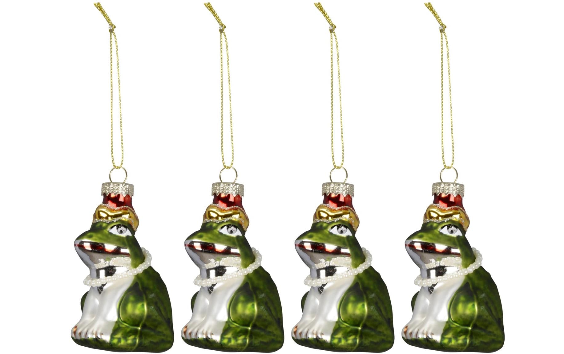 COCON Weihnachtsschmuck Froschkönig, 4 Stück