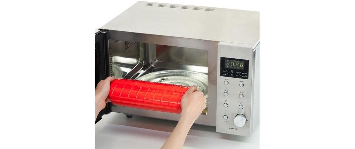 Lékué Mikrowellen-Dampfgarer Rot
