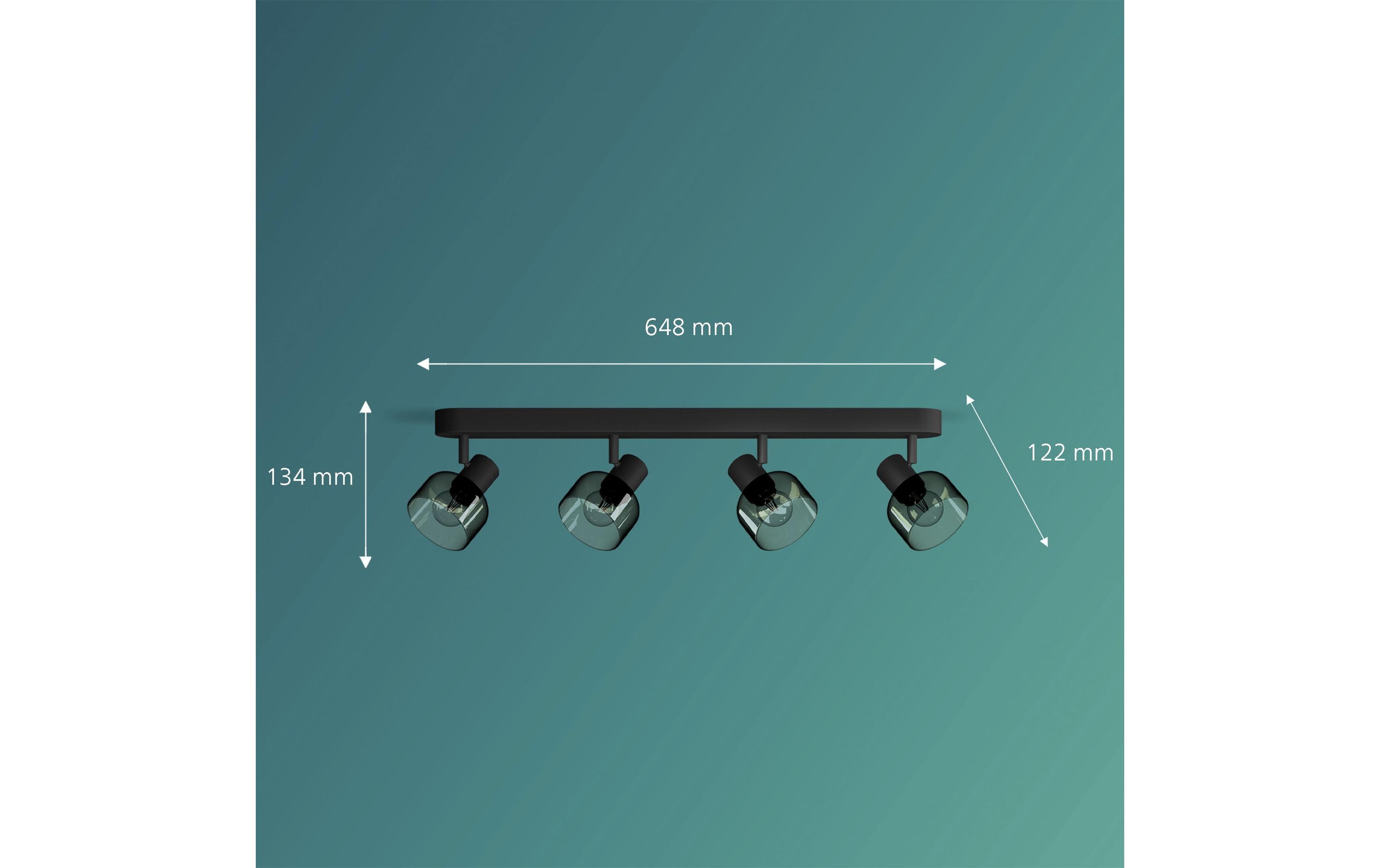 Philips Aufbauspot Sleet 4er Spot für E14 Schwarz, ohne Leuchtmittel