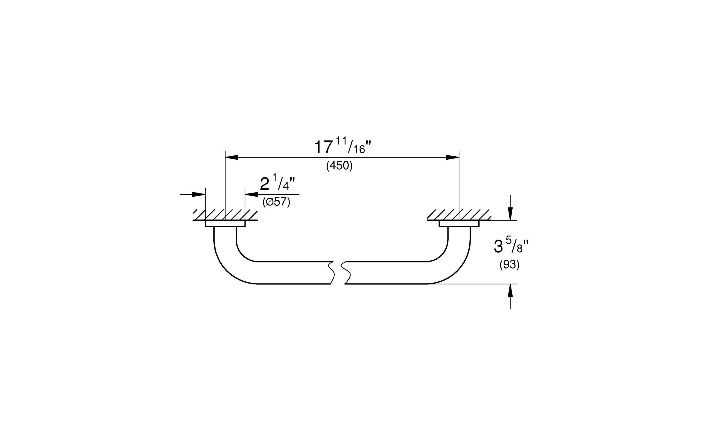 GROHE Wannengriff Essentials 50 cm, Chrom