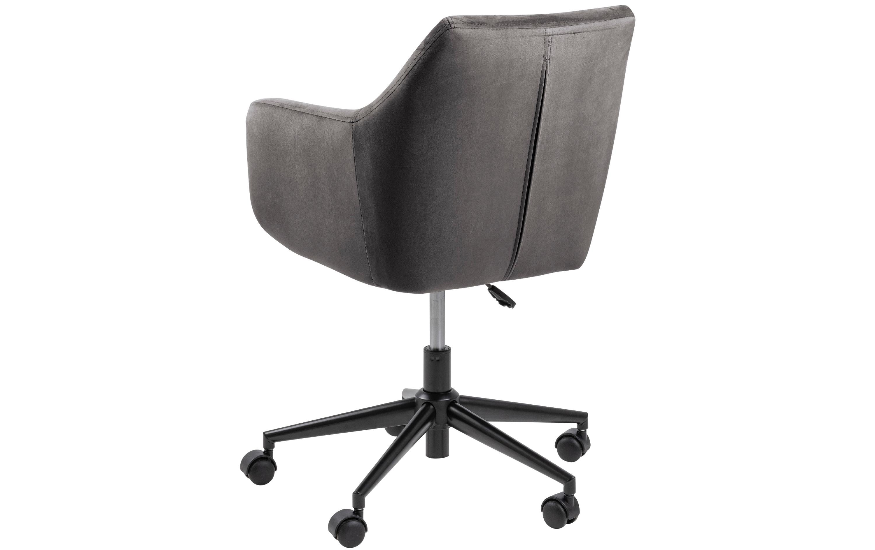 AC Design Bürostuhl Nora, mit Polsterrücken und Armlehnen, Dunkelgrau AC Design Bürostuhl Nora, mit Polsterrücken und Armlehnen, Dunkelgrau