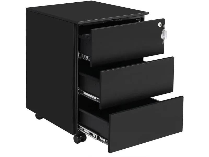 Songmics Rollcontainer, 39.0 x 52.0 x 60.0 cm, Schwarz