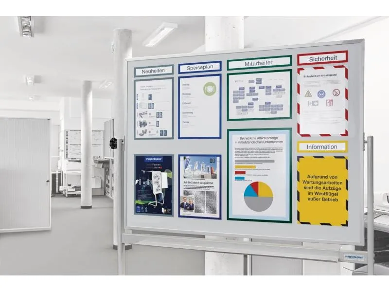 Magnetoplan Präsentationsrahmen Sichtfenster A4 Rot, 5 Stück Magnetoplan Präsentationsrahmen Sichtfenster A4 Rot, 5 Stück