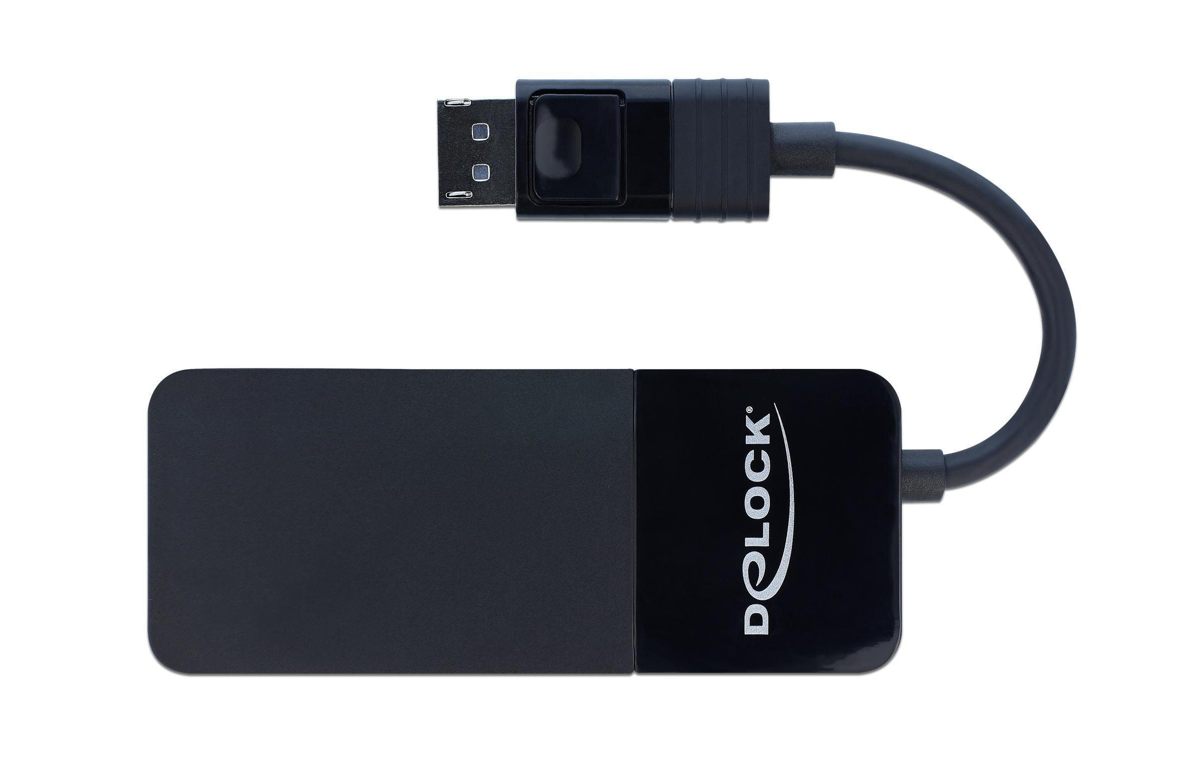 Delock 3-Port Signalsplitter Displayport, 4K/60Hz unterstützt MST