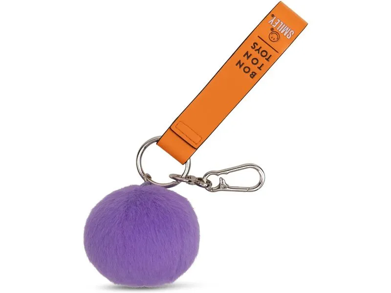 Bon Ton Toys Schlüsselanhänger Smiley ECO Fuzzy Violett 7 cm