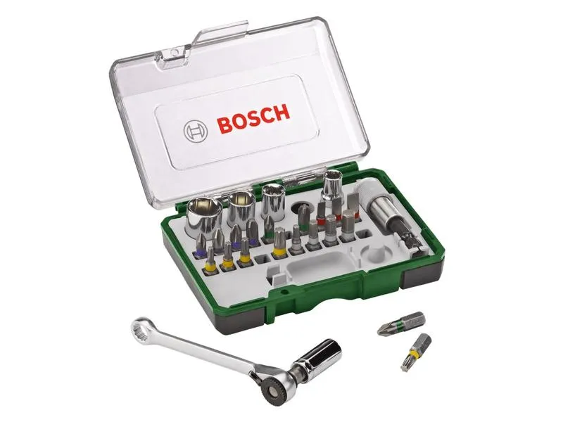 Bosch Schrauberbit- und Ratschen-Set, 27-teilig Bosch Schrauberbit- und Ratschen-Set, 27-teilig