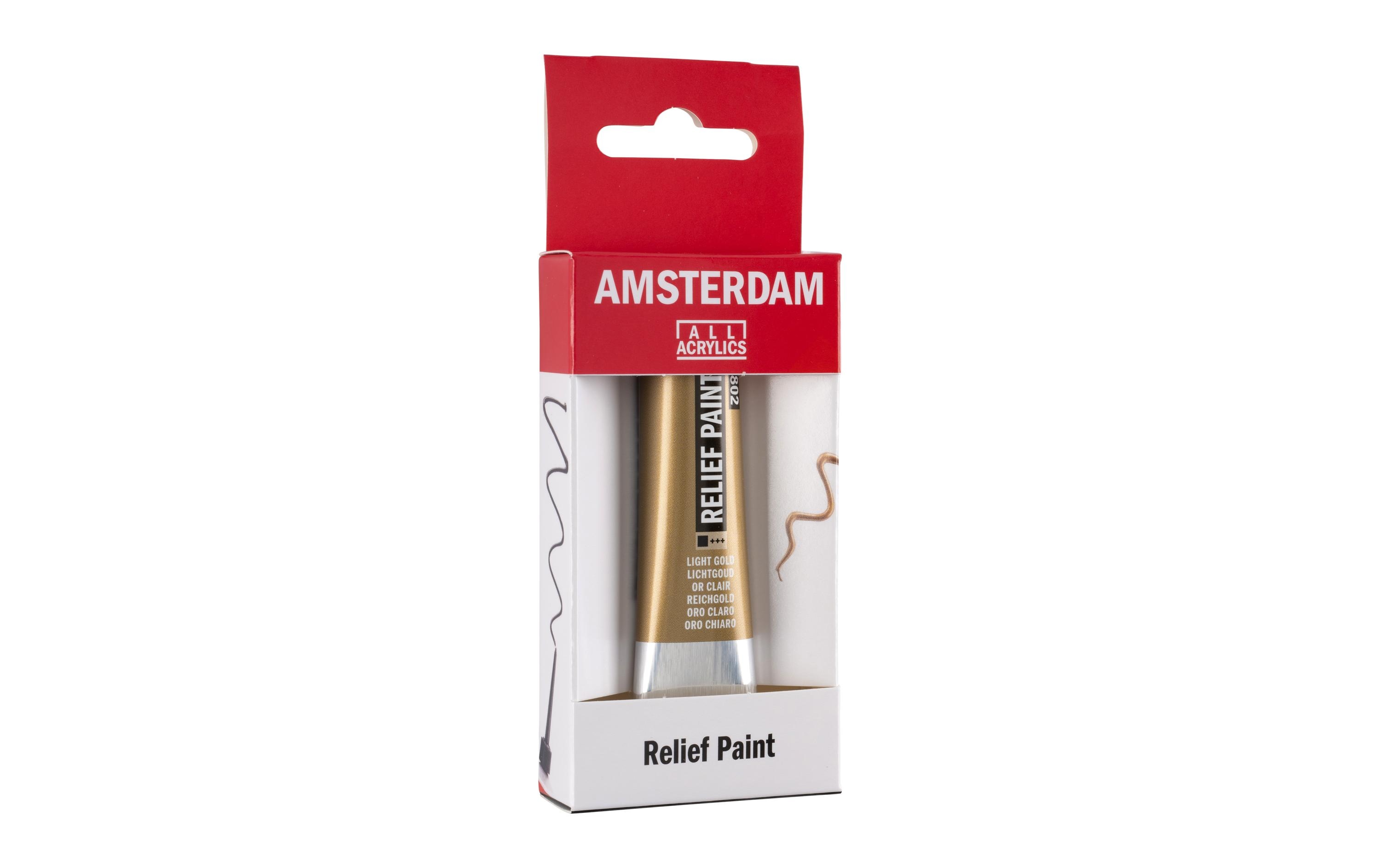 Amsterdam Acrylfarbe Reliefpaint 802 Hellgold deckend, 20 ml Amsterdam Acrylfarbe Reliefpaint 802 Hellgold deckend, 20 ml