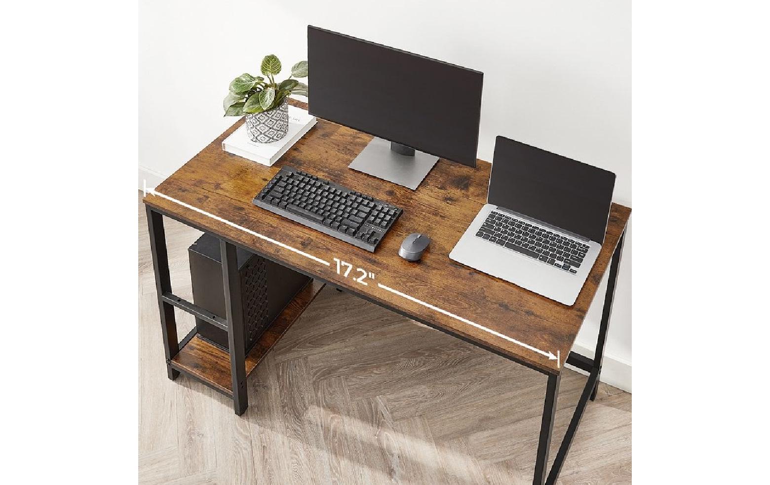 Songmics Tisch LWD47X Vintagebraun-Schwarz