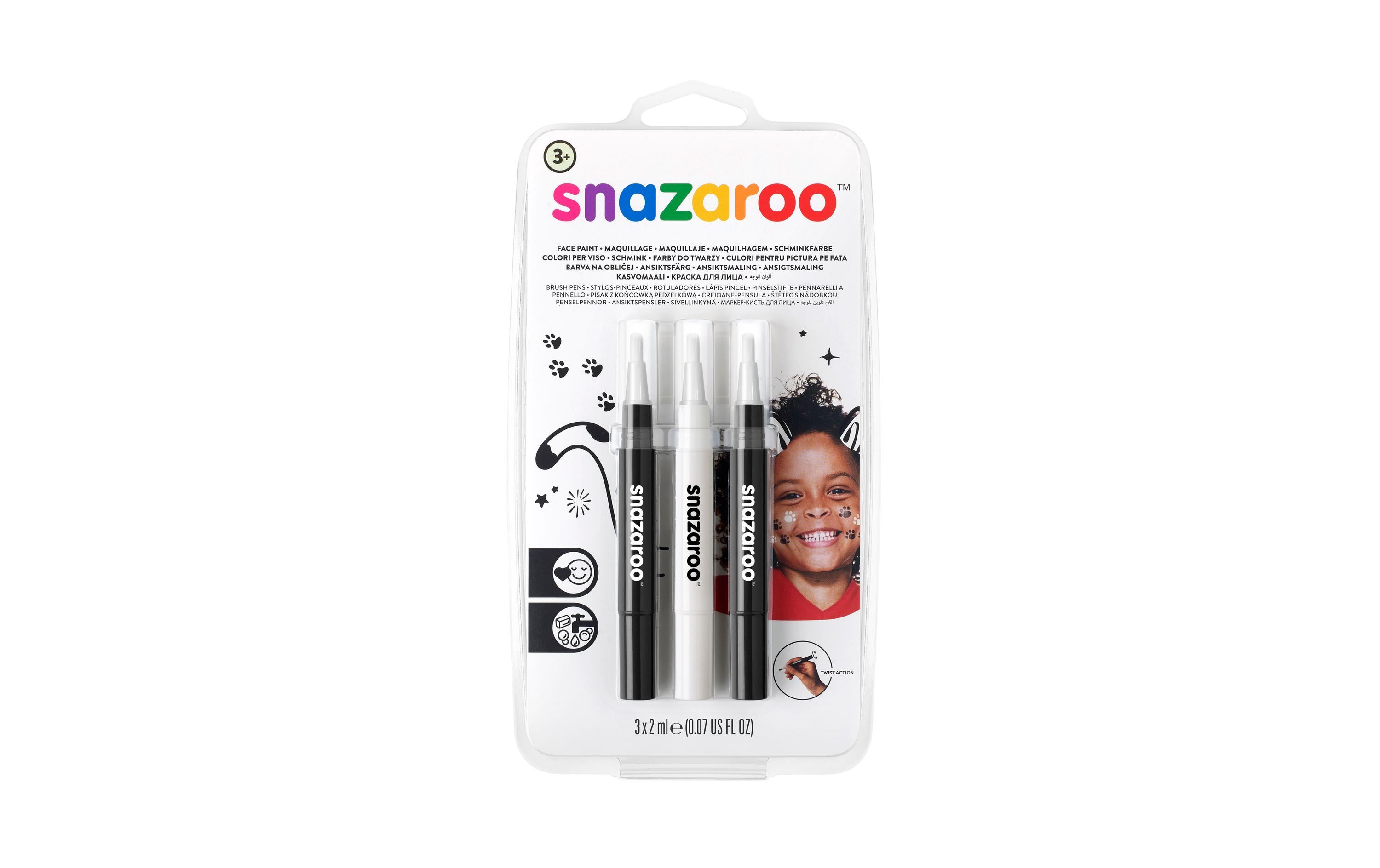 Snazaroo Zubehör Pinselstift Set 5 Schwarz/Weiss