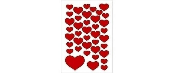 Herma Stickers Motivsticker Herzen klein 120 Stück Rot