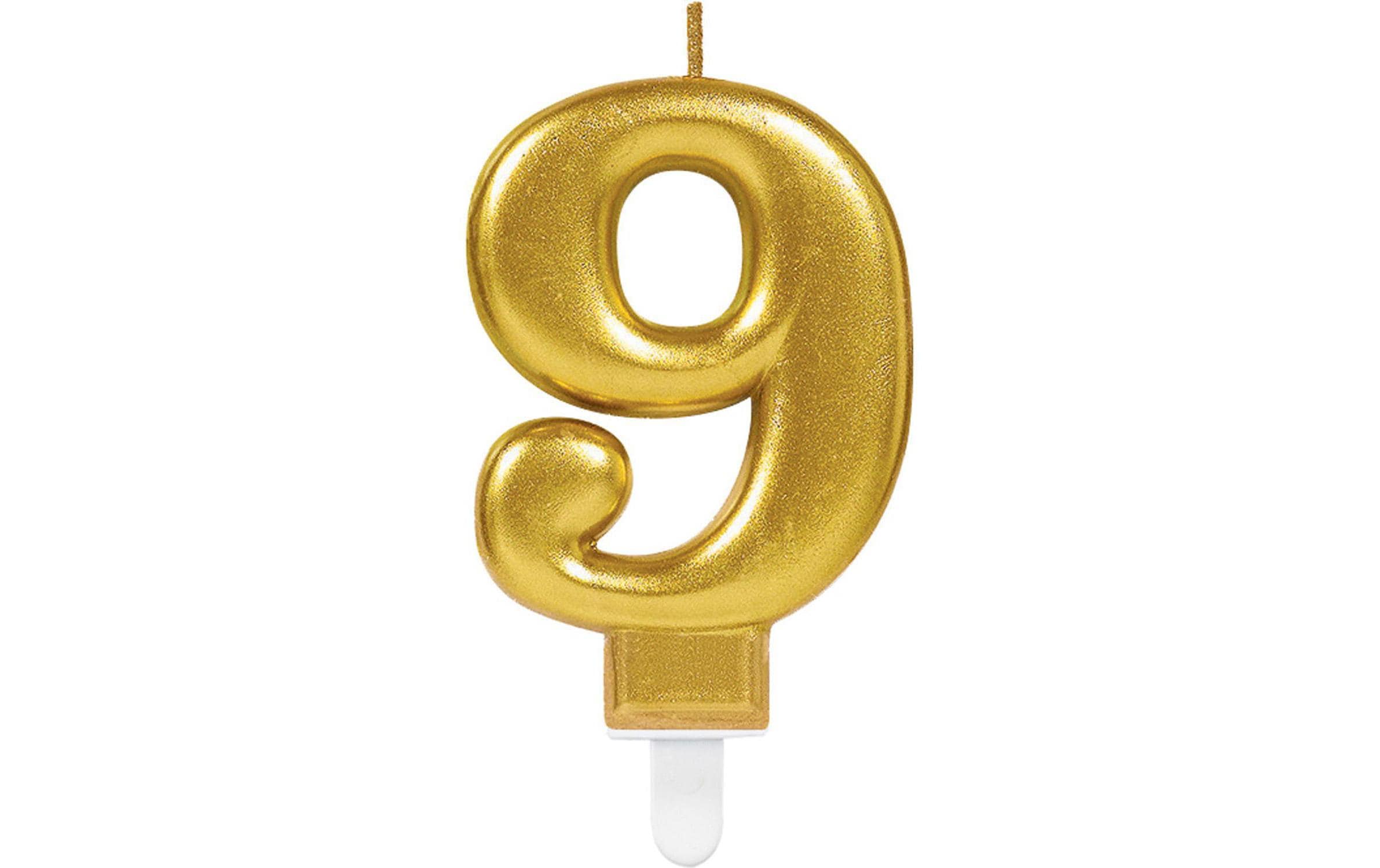 Amscan Zahlenkerze Nummer 9, 1 Stück