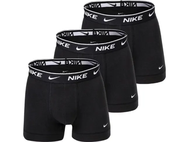 NIKE Boxershorts 3 Pack Trunk L, black