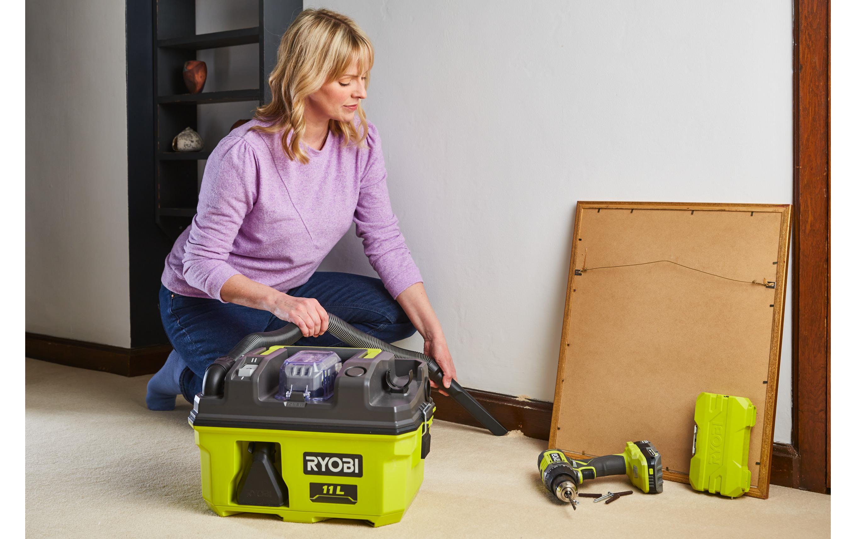 RYOBI Akku-Nass-/Trockensauger RV1811-0 ohne Akku und Ladegerät