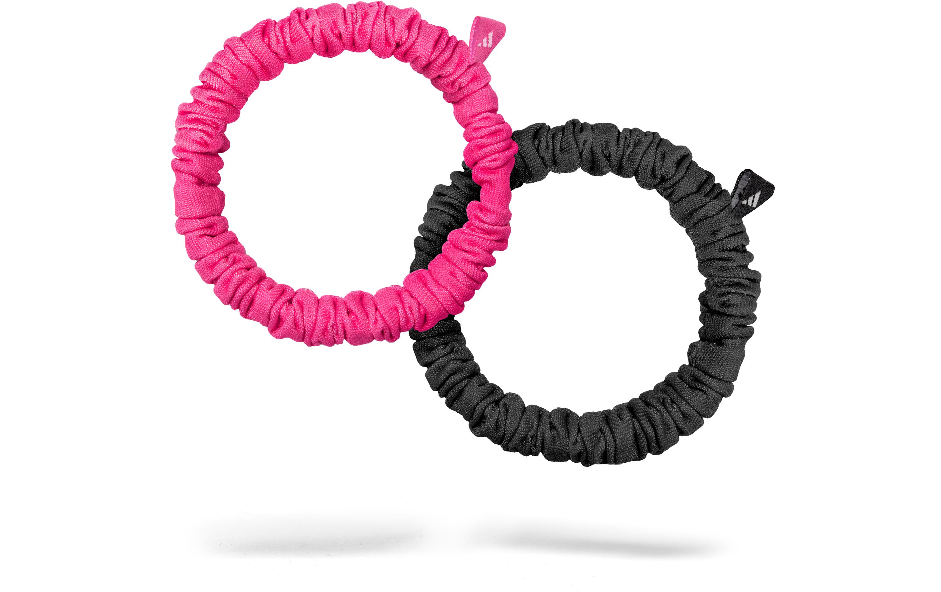 adidas Hair Scrunchies Schwarz und Lucid Pink