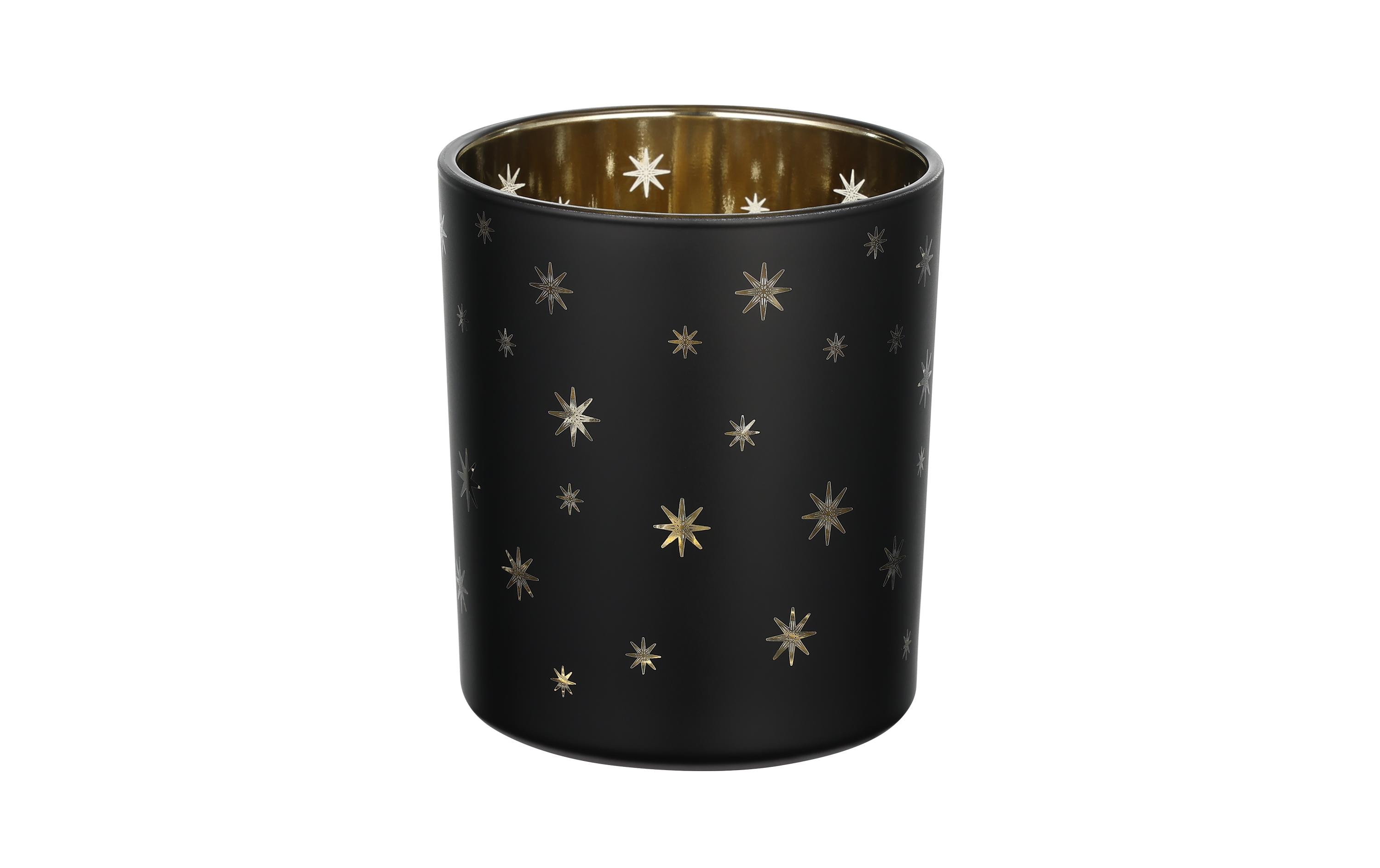 EGLO Teelichthalter Lukut 10 cm Gold/Schwarz, Glas EGLO Teelichthalter Lukut 10 cm Gold/Schwarz, Glas