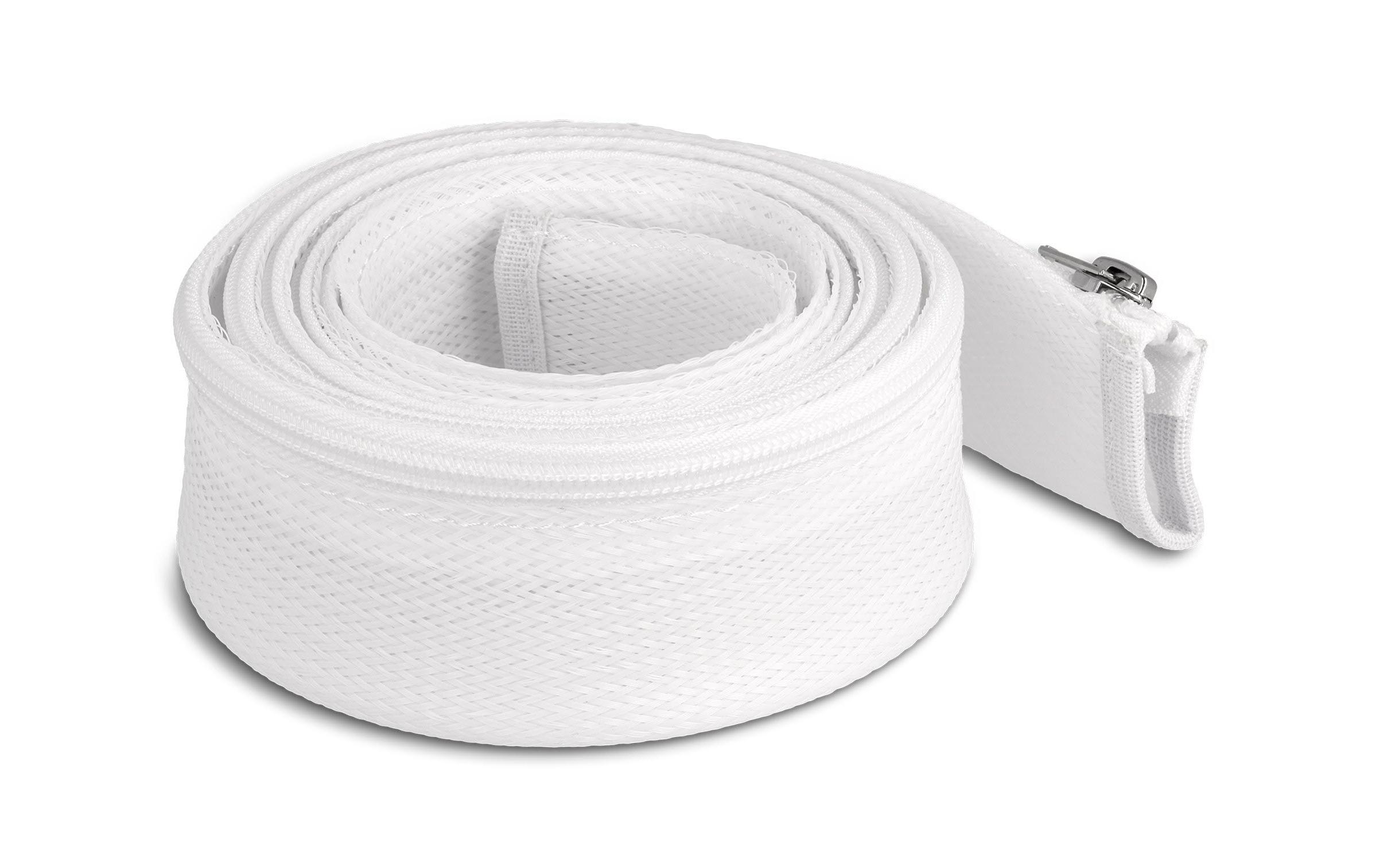 Delock Geflechtschlauch mit Reissverschluss 2 m x 50 mm Weiss Delock Geflechtschlauch mit Reissverschluss 2 m x 50 mm Weiss