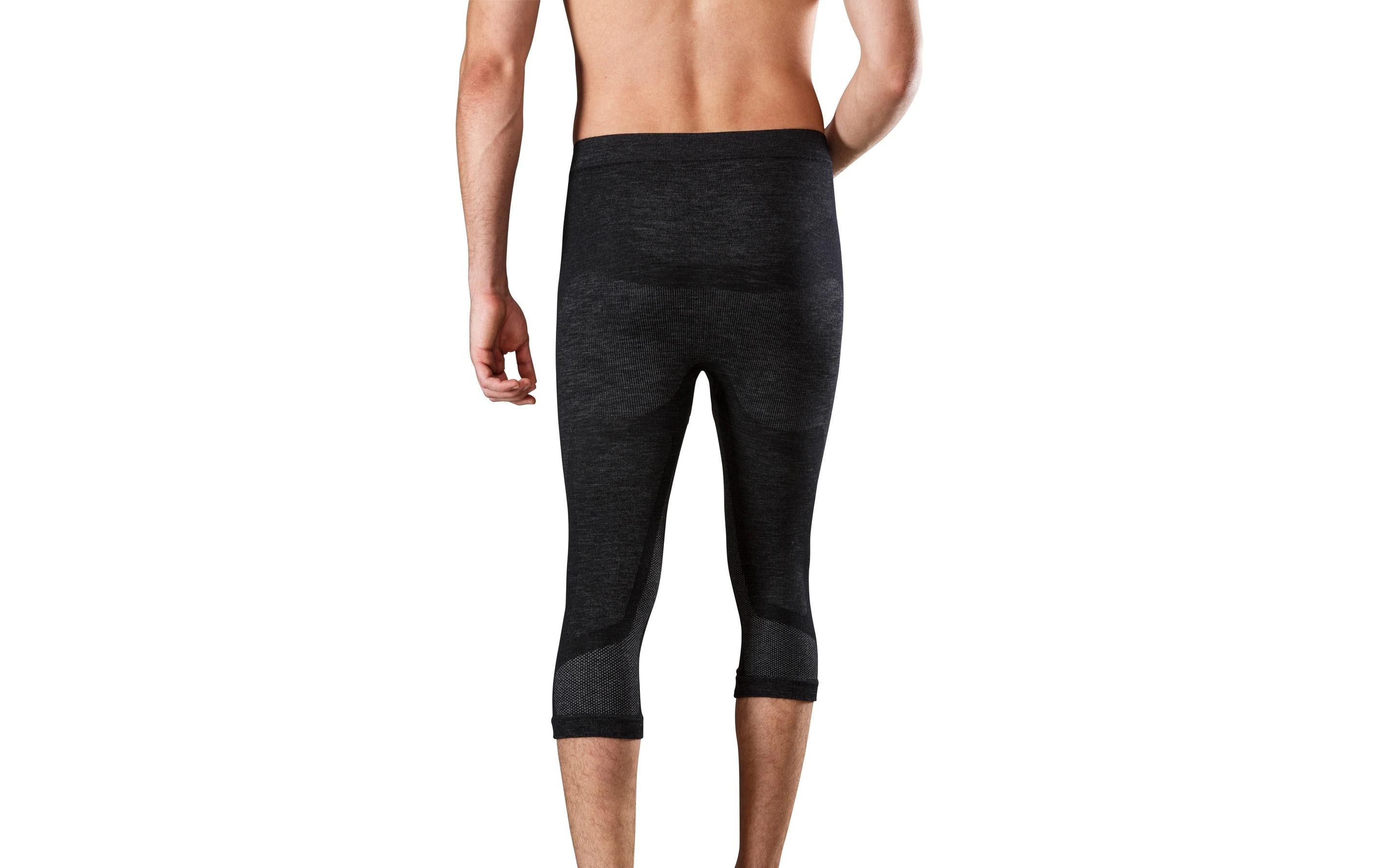 Merino & More Herren Funktionsunterhose 3/4 S, Schwarz