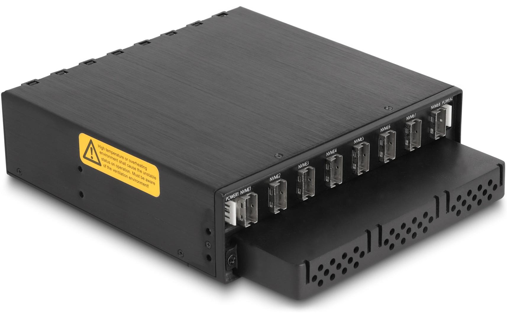 Delock 5.25 Wechselrahmen für 8 x M.2 NVMe SSD 5.25
